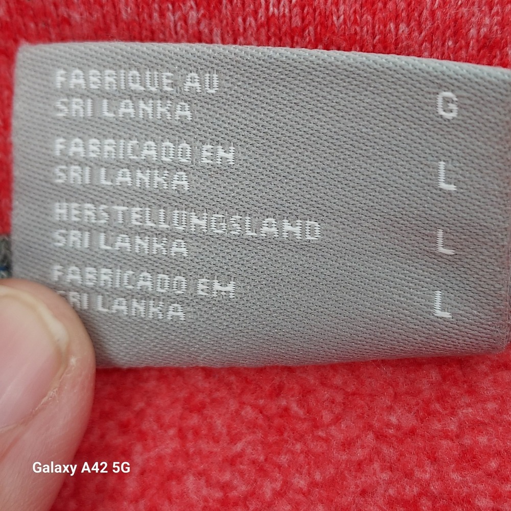 Columbia Sportswear Quarter Zip Fleece Pullover Red Heathered Gray Size L - Picture 3 of 7